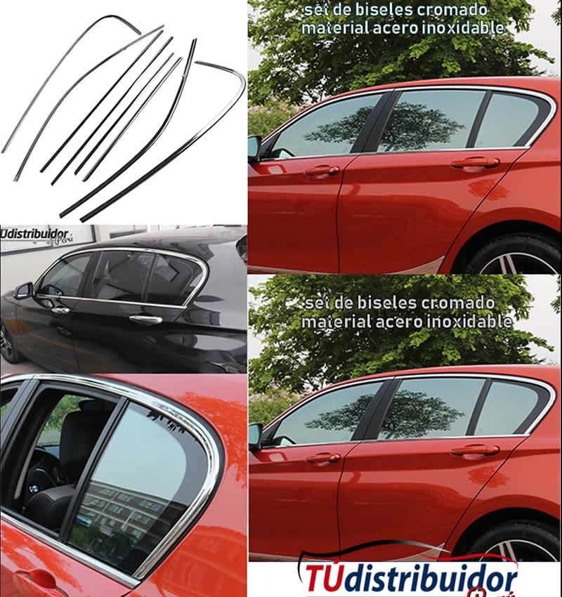 accesorios biseles cromado bmw 116i 2011-2014 - Tu Distribuidor: Autocar  Accesorios cromado tuning para autos